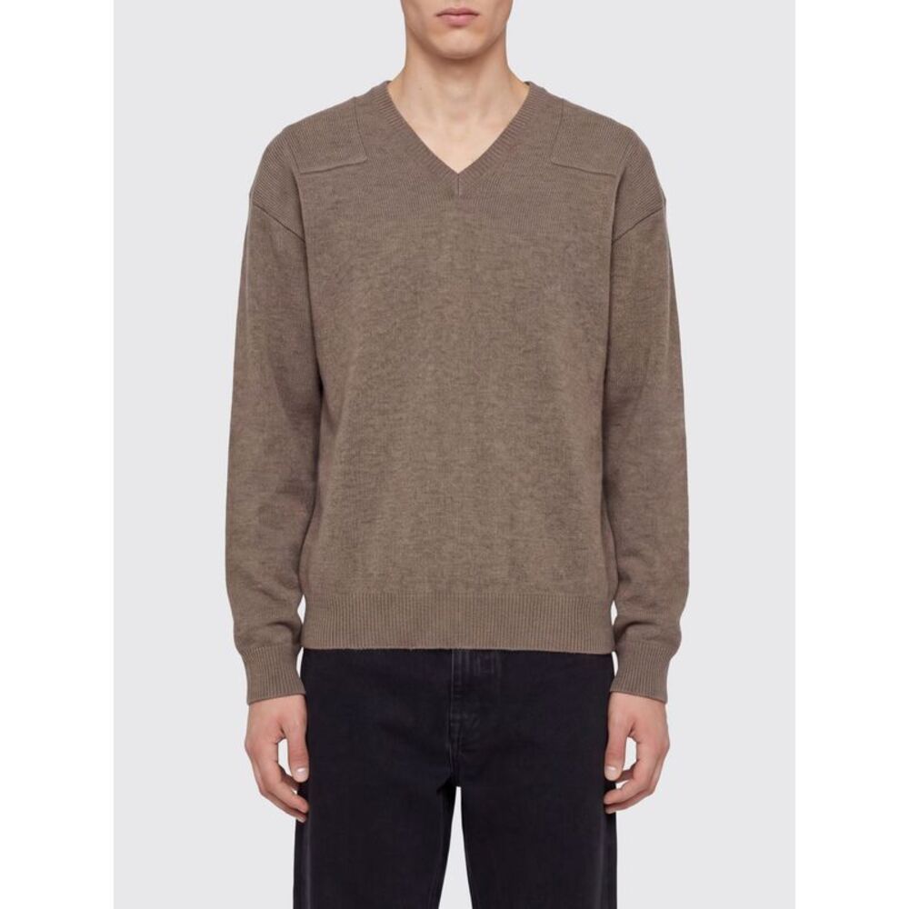 Jil Sander Men Jil Sander V-Neck Long-Sleeved Wool Blend Jumper